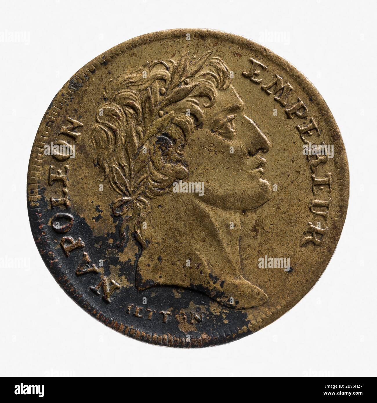 L'incoronazione di Napoleone i, 1804 () Lauer. Le couronnement de Napoléon Ier, vers 1804. Laiton. Apres 1804-avantjc. Parigi, musée Carnavalet. Foto Stock