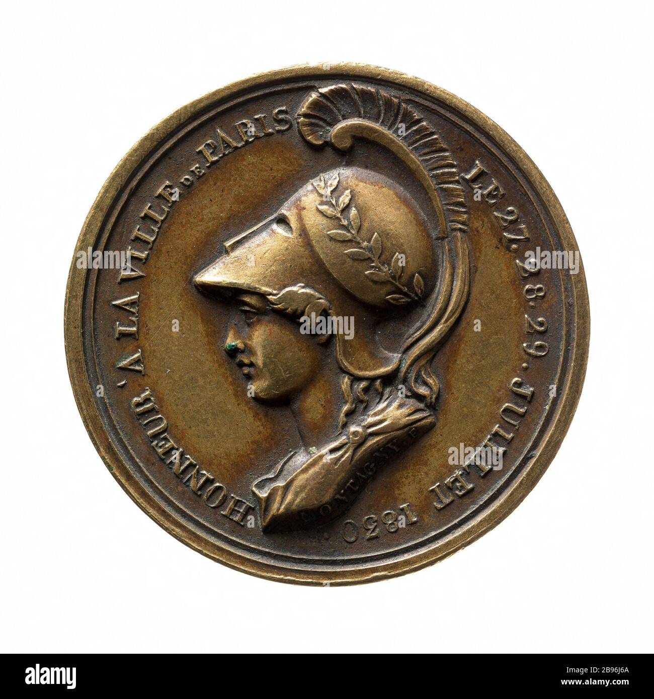 Omaggio ai parigini, 27-29 luglio 1830 (titolo fittizio) Jean-Pierre Montagny (1789-1862). Hommage aux Parisiens, 27-29 juillet 1830. Cuivre, 1830. Parigi, musée Carnavalet. Foto Stock