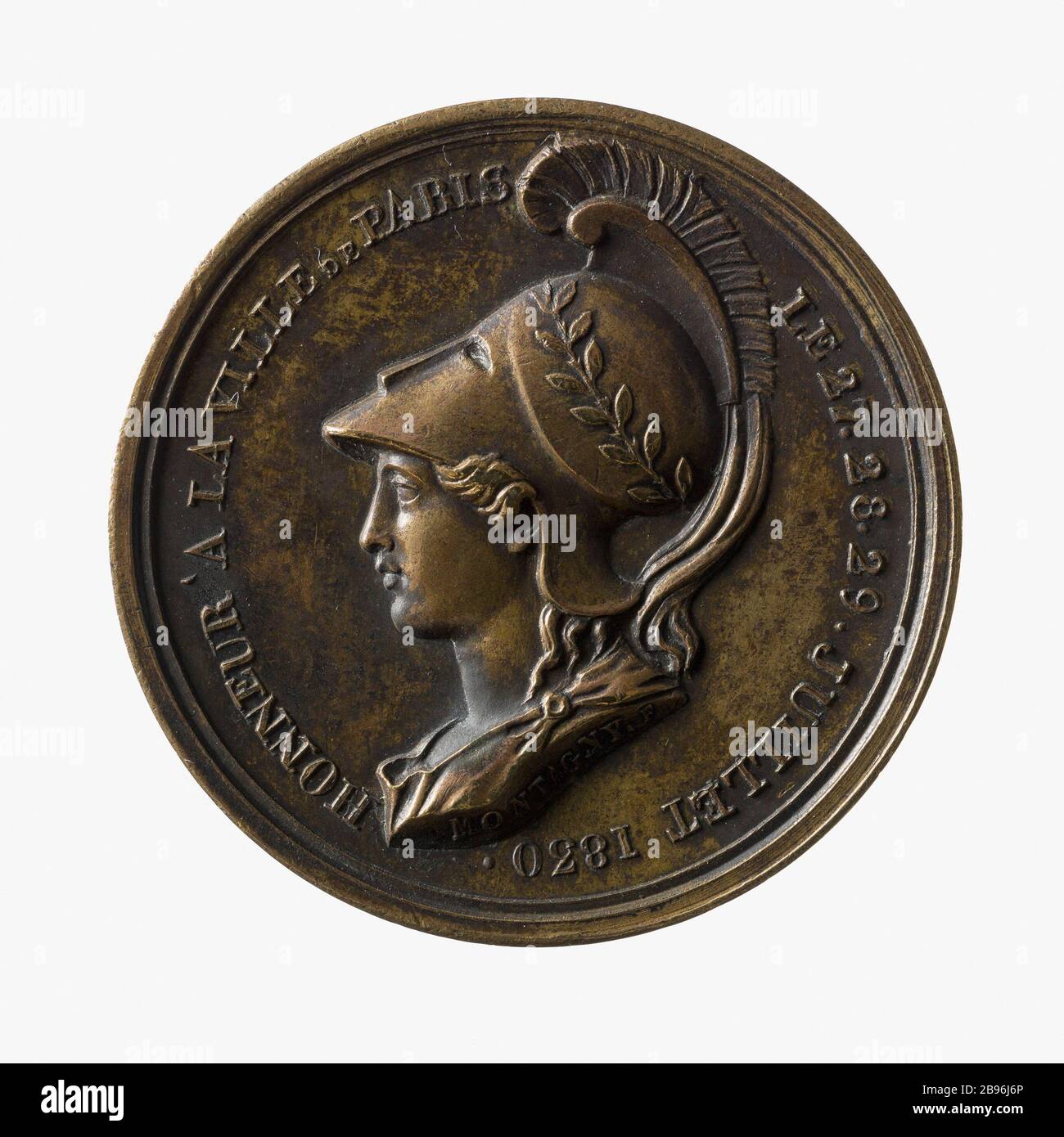 Omaggio ai parigini, 27-29 luglio 1830 (titolo fittizio) Jean-Pierre Montagny (1789-1862). Hommage aux Parisiens, 27-29 juillet 1830. Cuivre, 1830. Parigi, musée Carnavalet. Foto Stock