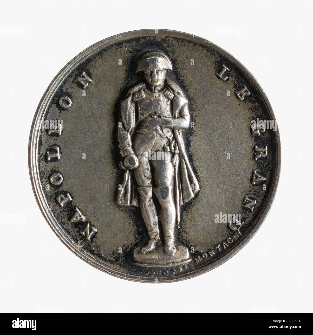 Restauro della statua di Napoleone sulla colonna Austerlitz, 28 luglio 1833 (titolo fittizio) Jean-Pierre Montagny (1789-1862). Rétablissement de la statuine de Napoléon Ier sur la colonne d'Austerlitz, 28 juillet 1833. Cuivre, 1833. Parigi, musée Carnavalet. Foto Stock