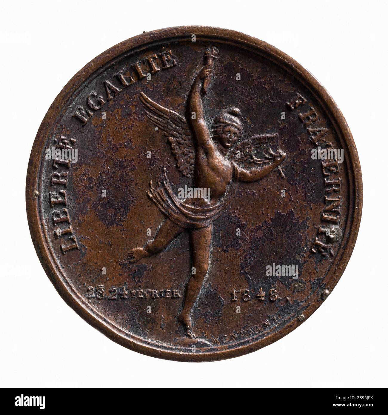 L'Unione è forza ', 23-24 febbraio 1848 (titolo fittizio) Jean-Pierre Montagny (1789-1862). "L'Union fait la force", 23-24 février 1848. Cuivre. Parigi, musée Carnavalet. Foto Stock