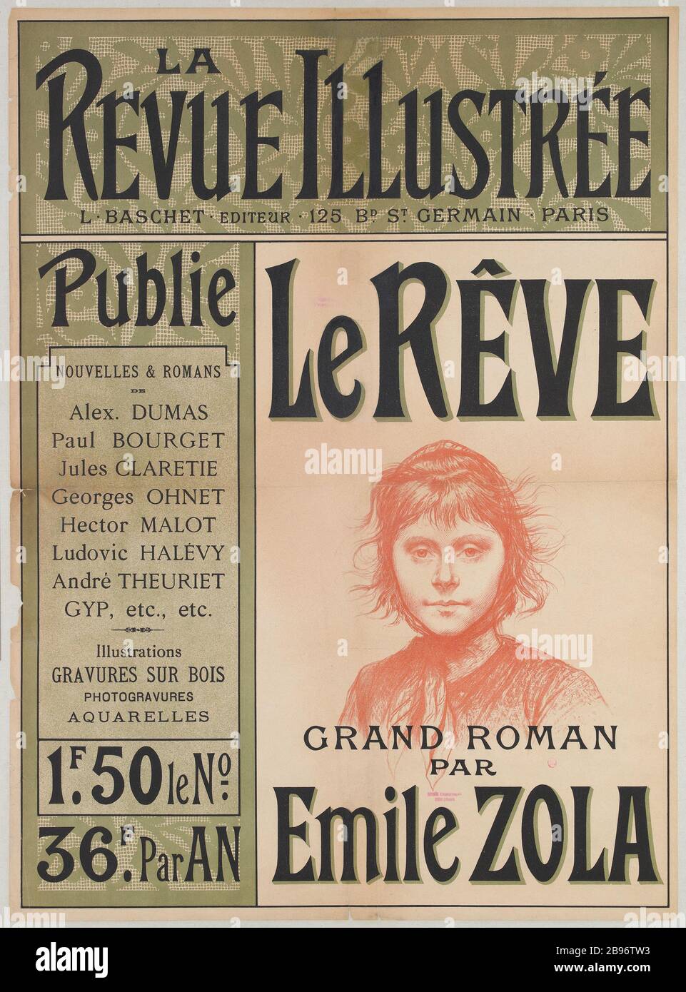 RIVISTA ILLUSTRATA, IL SOGNO ANONYME. "Revue Illustrée, le rêve". Lithographie, -1888. Parigi, musée Carnavalet. Foto Stock