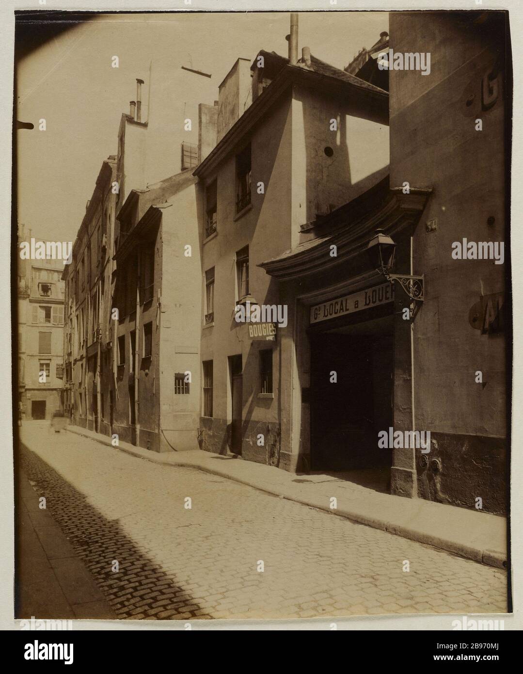 34 FOX STREET, 4 ° DISTRETTO, PARIGI 34 rue du Renard. Parigi (IVème arr.), 1908. Photographie d'Eugène Atget (1857-1927). Parigi, musée Carnavalet. Foto Stock