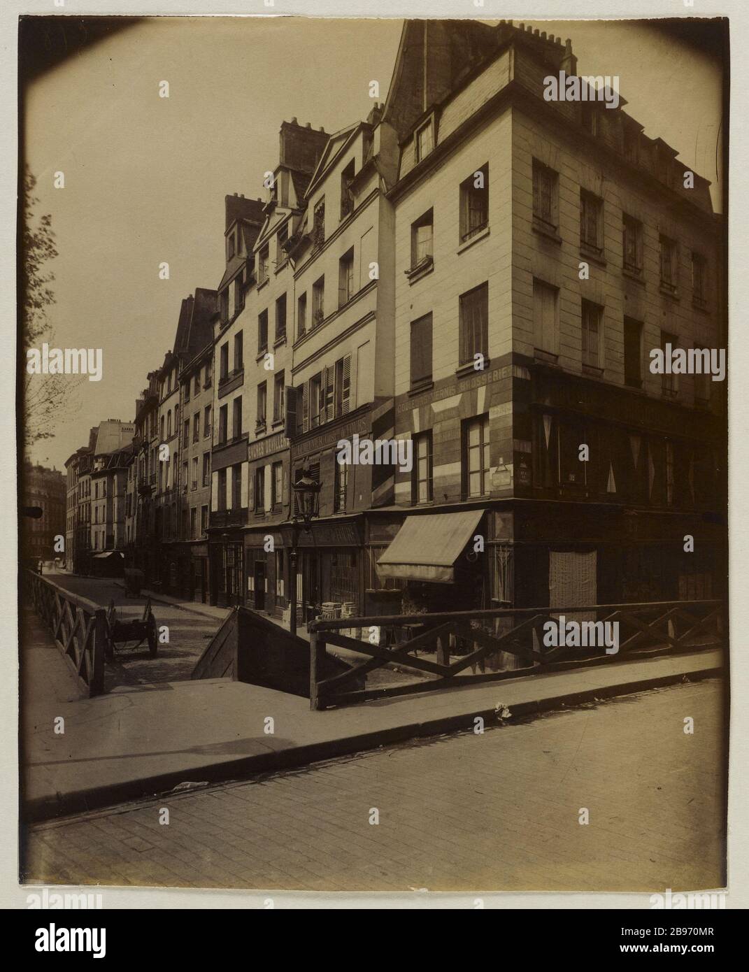 ANGOLO DELLA CORTE St VICTOR E STREET Poissy, 5 ° DISTRETTO, PARIGI Angle de la cour Saint-Victor et la rue de Poissy, Parigi (Vème arr.), 1909. Photographie d'Eugène Atget (1857-1927). Parigi, musée Carnavalet. Foto Stock