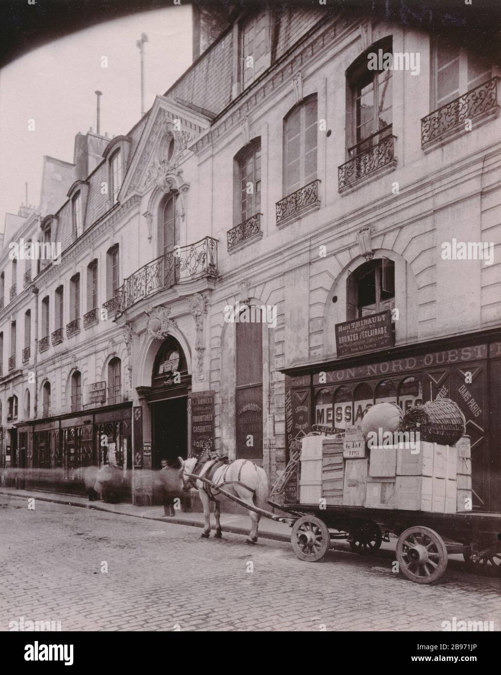 HOTEL D'ALBRET Hôtel d'Albret, 31 rue des Francs-Bourgeois. Parigi (IVème arr.), 1898. Photographie d'Eugène Atget (1857-1927). Parigi, musée Carnavalet. Foto Stock
