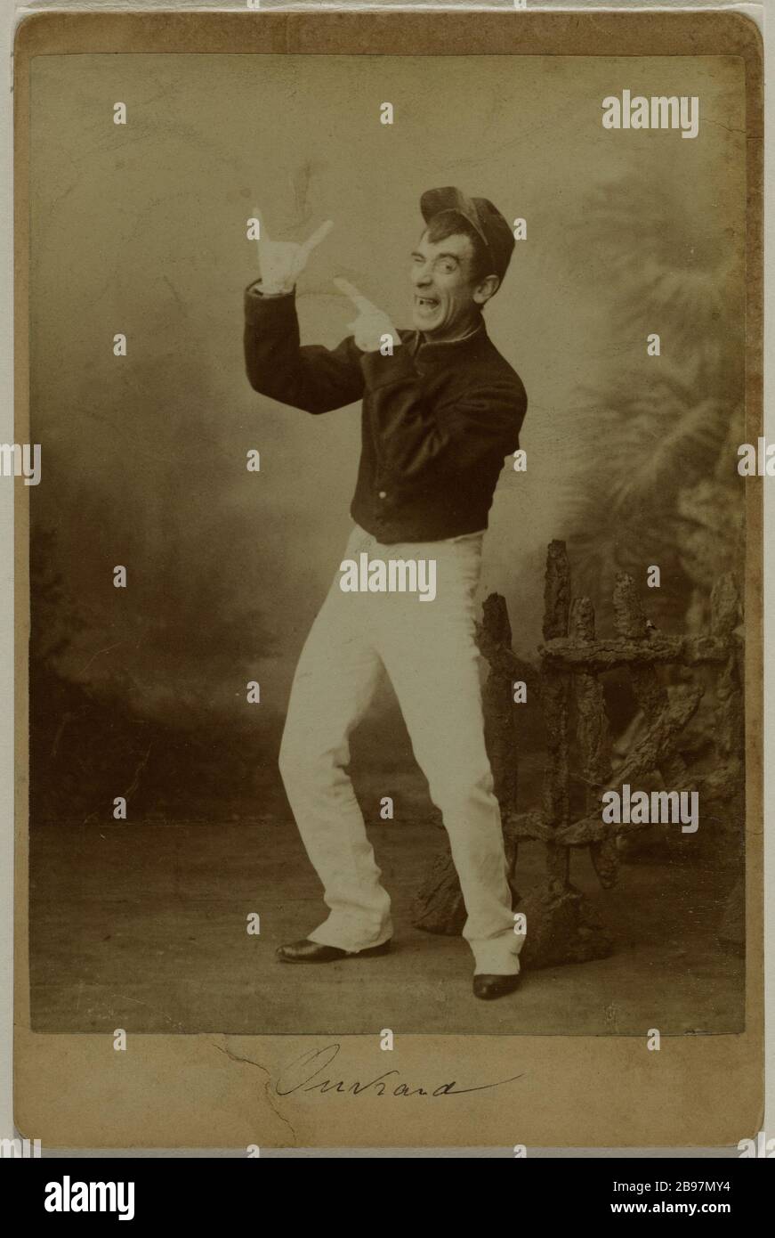 RITRATTO DI UN ATTORE Ritratto d'un comédien. Francia, 1856-1916. Anonima fotographie. Parigi, musée Carnavalet. Foto Stock