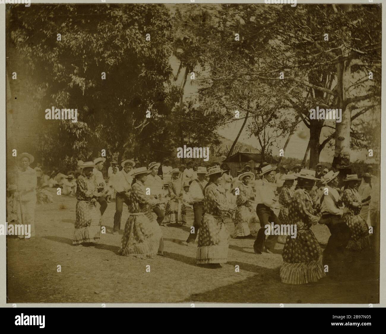 DANZA POPOLARE, SUD AMERICA Danse folklorique, Amérique du Sud. 1840-1900. Anonima fotographie. Foto Stock