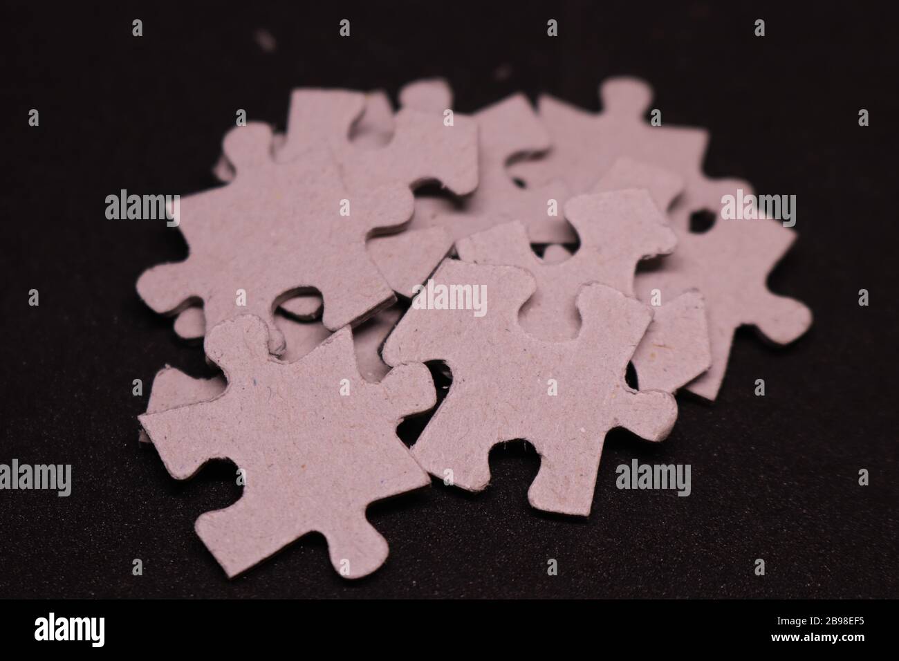 Blank puzzle di pezzi Foto Stock