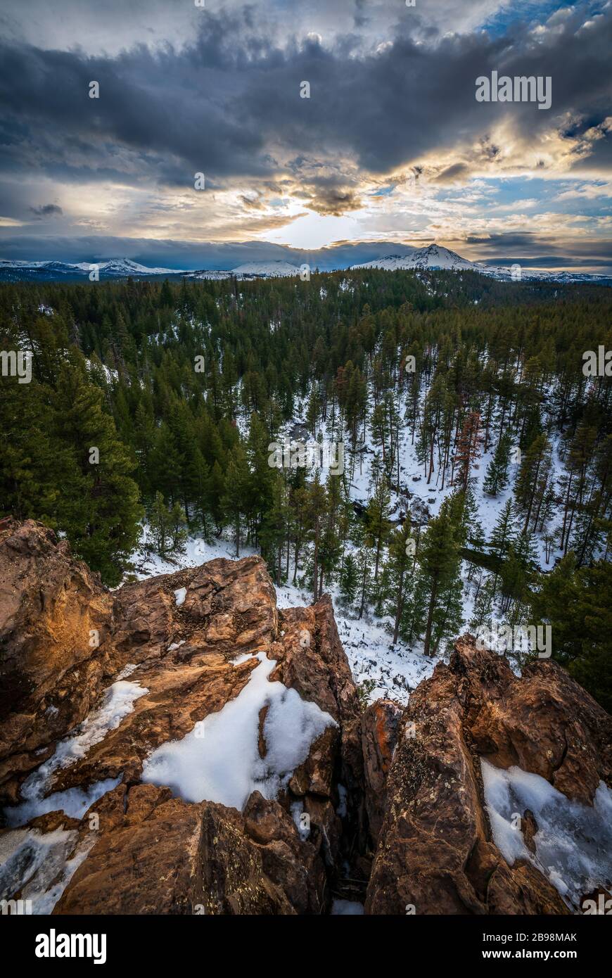 Montagne in Oregon a Three Sisters Wilderness Foto Stock