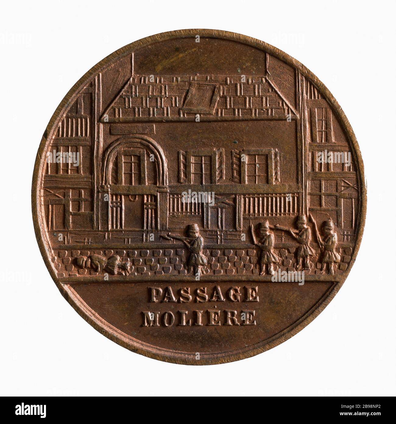 Conflitto tra i membri del Club dei diritti umani e della Guardia Nazionale, dimostrazione del 15 maggio 1848 (titolo fittizio) Médaille sur le conflit entre les membres du Club des Droits de l'Homme et la Garde nationale, manifestazione du 15 mai 1848. Cuivre. Après 1848. Parigi, musée Carnavalet. Foto Stock