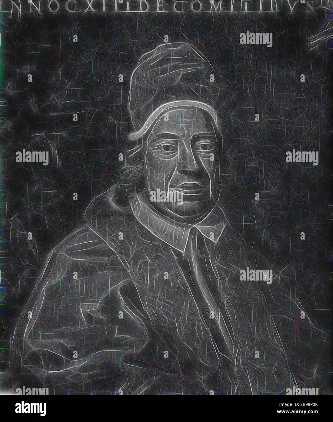 Innocent XIII, 1655-1724, Papa, pittura, ritratto, olio su tela, altezza, 85 cm (33.4 pollici), larghezza, 73 cm (28.7 pollici), Reimagined by Gibon, disegno di calda allegra luce di luminosità e di radianza dei raggi di luce. Arte classica reinventata con un tocco moderno. La fotografia ispirata al futurismo, abbracciando l'energia dinamica della tecnologia moderna, del movimento, della velocità e rivoluzionando la cultura. Foto Stock