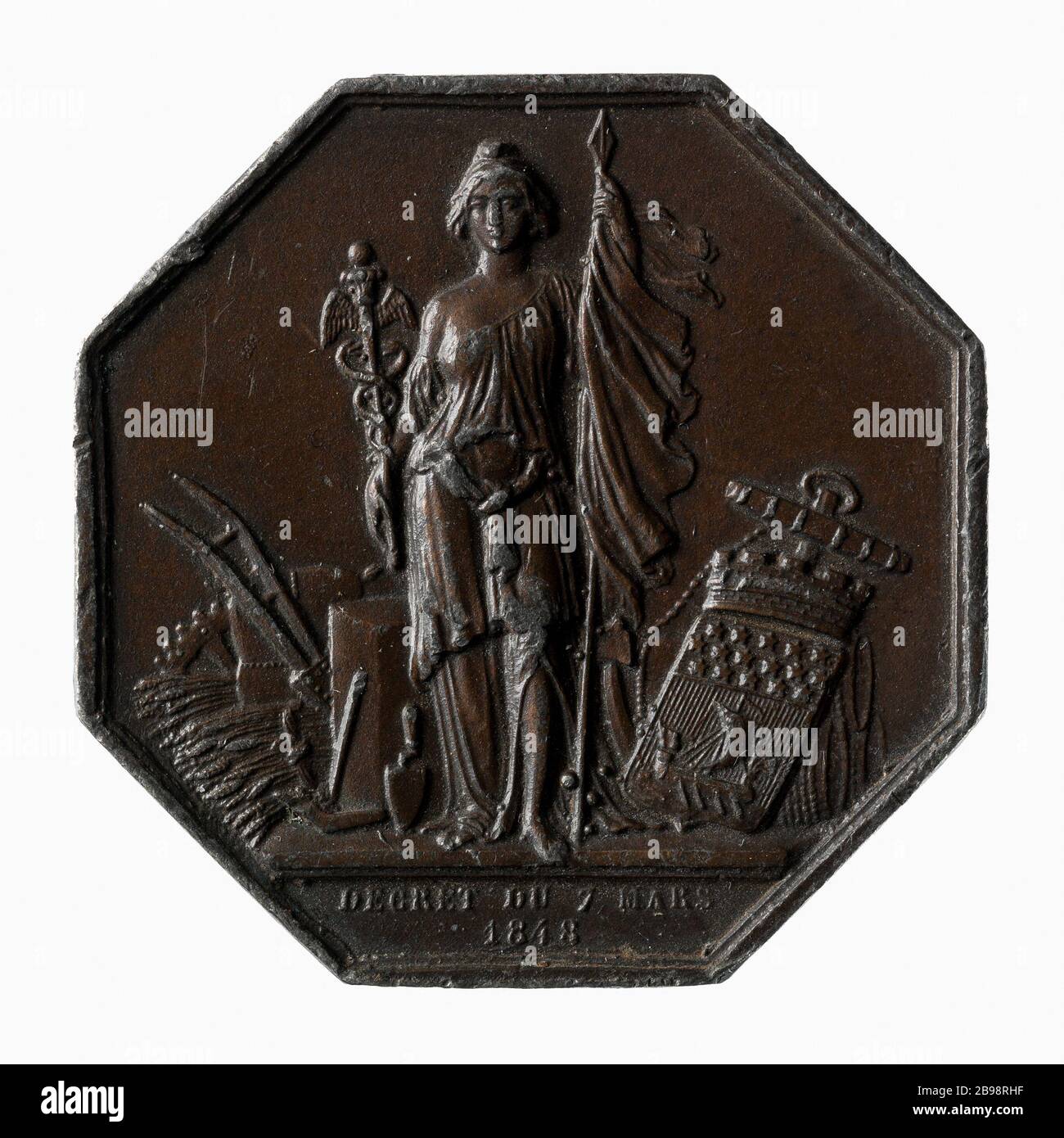 Creazione dell'ufficio nazionale degli sconti a Parigi, 7 marzo 1848 (titolo fittizio) Création du comptoir National d'escompte de Paris, 7 marzo 1848. Cuivre, 1848. Parigi, musée Carnavalet. Foto Stock