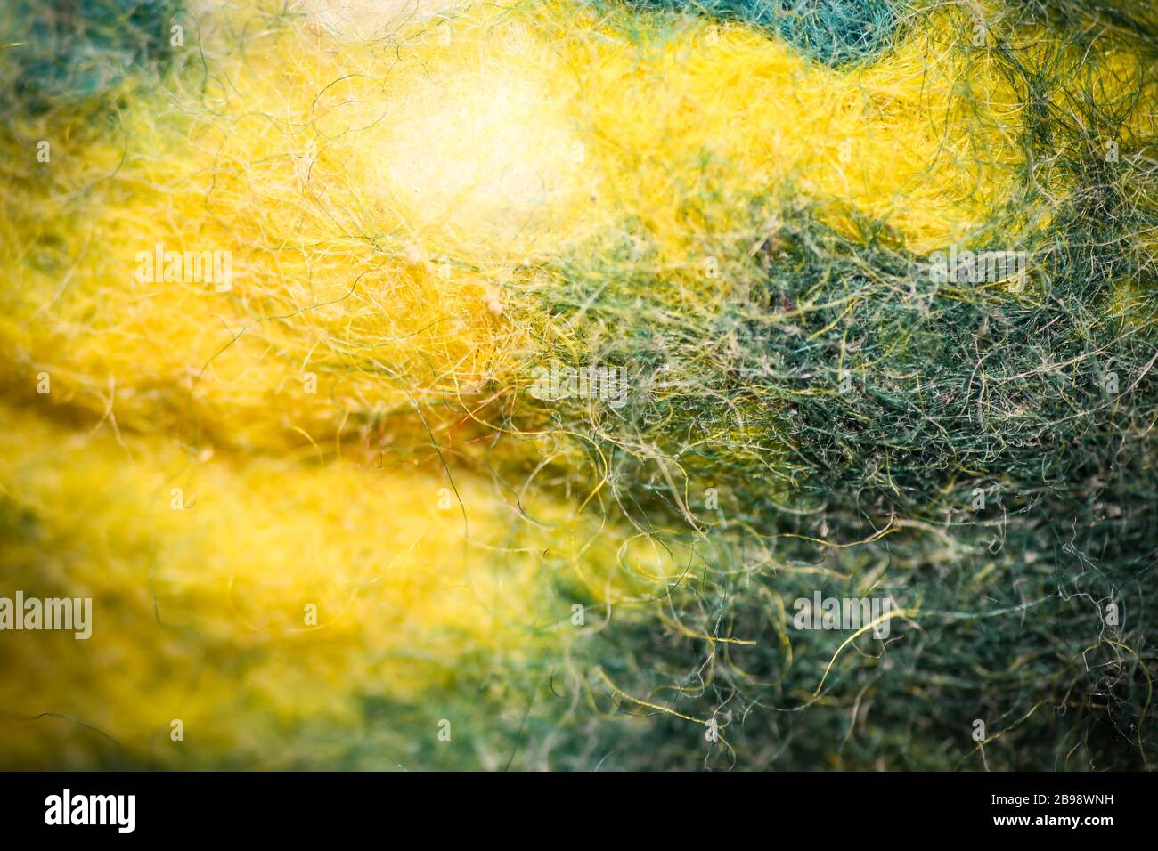 fondo in feltro - fondo in feltro giallo e verde Foto Stock
