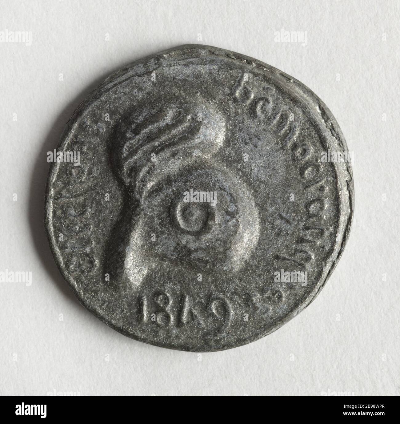 Commemorazione delle elezioni parlamentari, nel maggio 1849 (titolo fittizio) Commeration des élections législatives, maggio 1849. Estain, 1849. Parigi, musée Carnavalet. Foto Stock