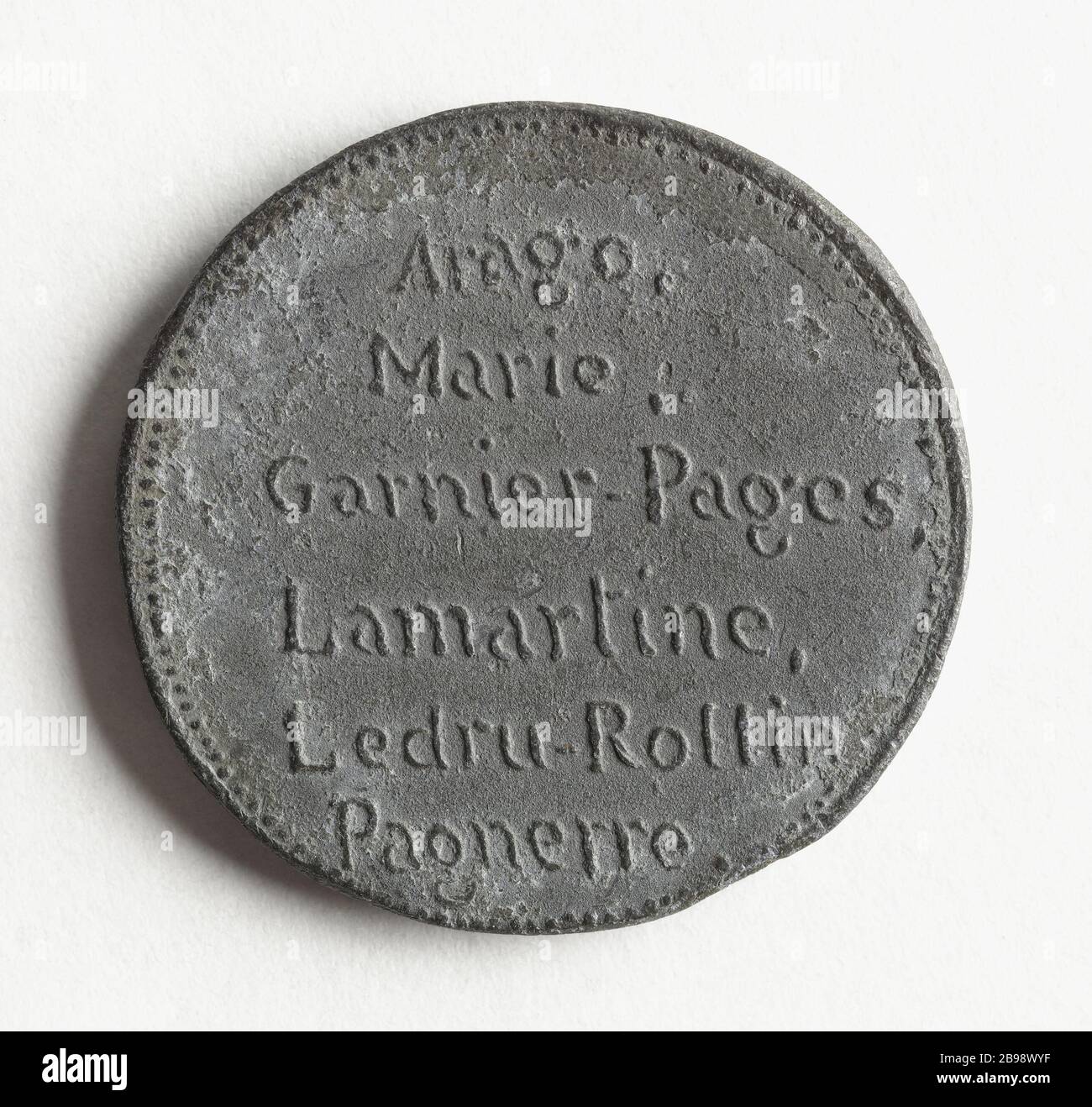 Commemorazione del governo provvisorio, da maggio a giugno 1848 (titolo fittizio) Commeration du gouvernement provisoire, de mai à juin 1848. Cuivre blanc, 1848. Parigi, musée Carnavalet. Foto Stock