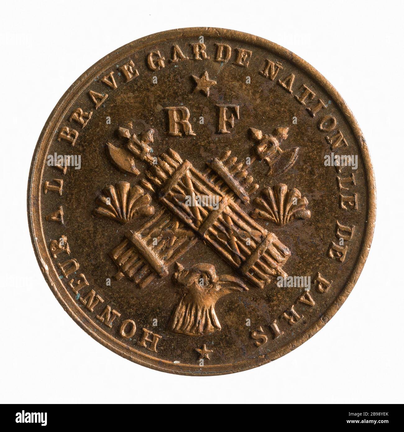 Membri del governo provvisorio, da febbraio a maggio 1848 (titolo fittizio) Médaille représentant les membres du gouvernement provisoire, de février à mai 1848. Laiton, 1848. Parigi, musée Carnavalet. Foto Stock