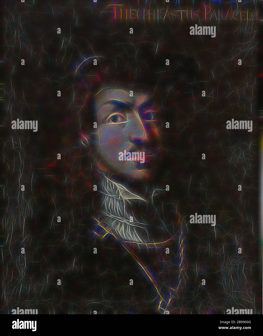 Theophrastus Bombastus von Hohenheim, chiamato Paracelcus, von Hohenheim, chiamato Teofrastus Paracelsus, 1493-1541, pittura, Paracelsus, olio, altezza, 60 cm (23.6 pollici), larghezza, 51 cm (20 pollici), Reimagined by Gibon, disegno di caldo allegro bagliore di luminosità e di raggi di luce radianza. Arte classica reinventata con un tocco moderno. La fotografia ispirata al futurismo, abbracciando l'energia dinamica della tecnologia moderna, del movimento, della velocità e rivoluzionando la cultura. Foto Stock