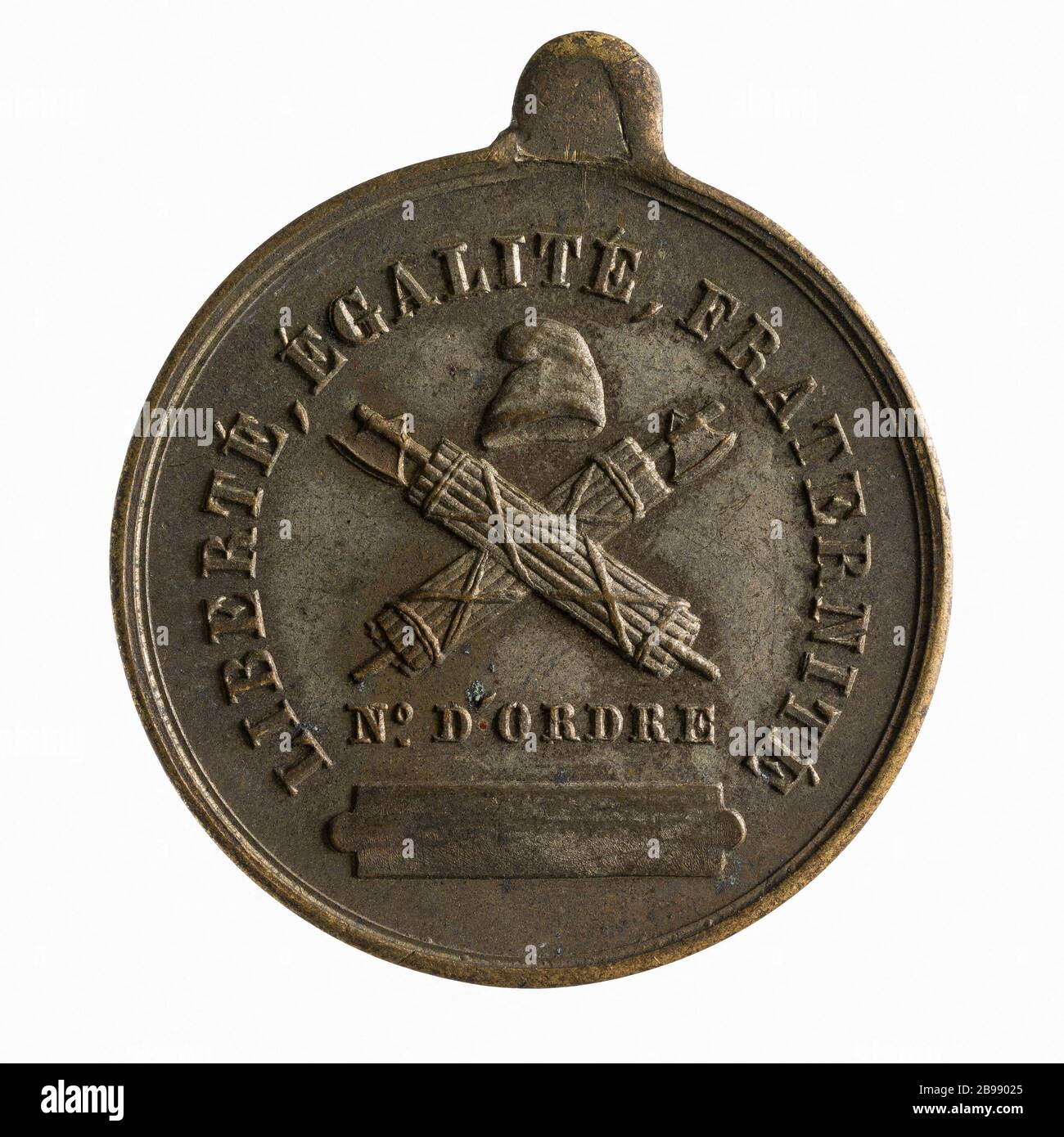 Lega dei diritti dell'uomo e del cittadino ', intorno al 1888 (titolo fittizio) Médaille 'Société des droits de l'Homme et du citoyen'. Laiton, vers 1888. Parigi, musée Carnavalet. Foto Stock