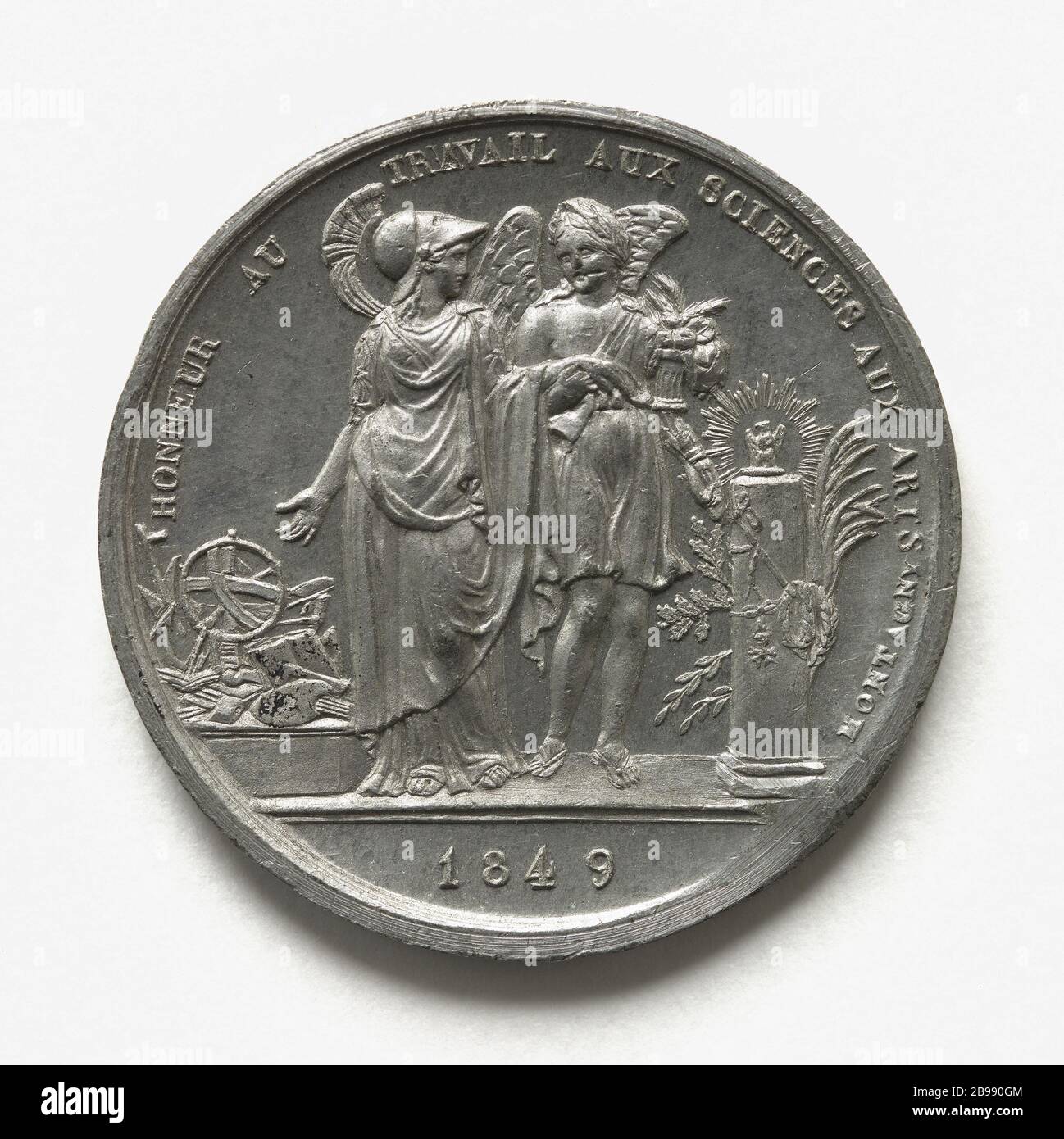 Commemorazione della proclamazione della seconda Repubblica da parte dell'Assemblea nazionale il 4 maggio 1848 1849 Jean-Pierre Montagny (1789-1862). Commentation de la proclama de la IIème République par l'Assemblée Nationale le 4 mai 1848. Cuivre blanc. 1849. Parigi, musée Carnavalet. Foto Stock