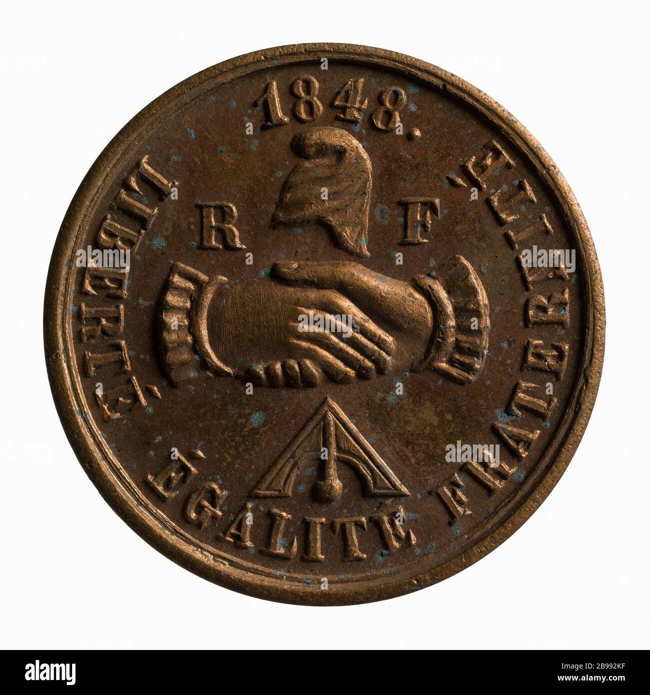 Governo provvisorio della seconda Repubblica, dal 24 febbraio al 9 maggio 1848 (titolo fittizio) Médaille de Gouvernement Provisoire de la IIe République, 24 février au 9 mai 1848. Parigi, musée Carnavalet. Foto Stock