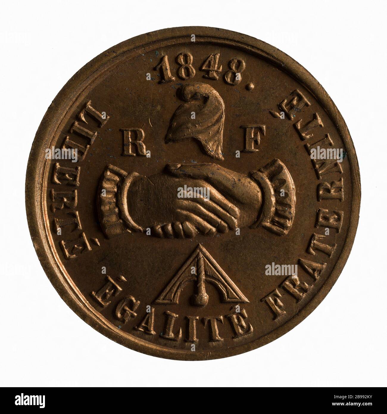 Insurrezione contro il governo di Louis-Napoleon Bonaparte (1808-1873), 13 giugno 1849 (titolo fittizio) Médaille de insurrezione contre le gouvernement de Louis-Napoléon Bonaparte (1808-1873), 13 juin 1849. Parigi, musée Carnavalet. Foto Stock