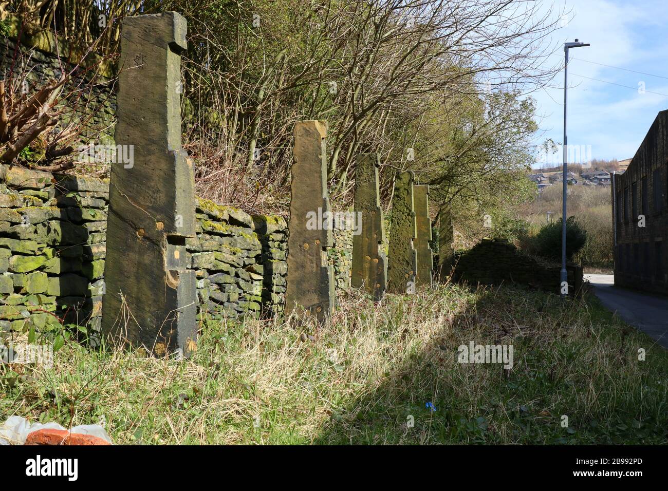 tenter posti mill marsden yorkshire ovest Foto Stock