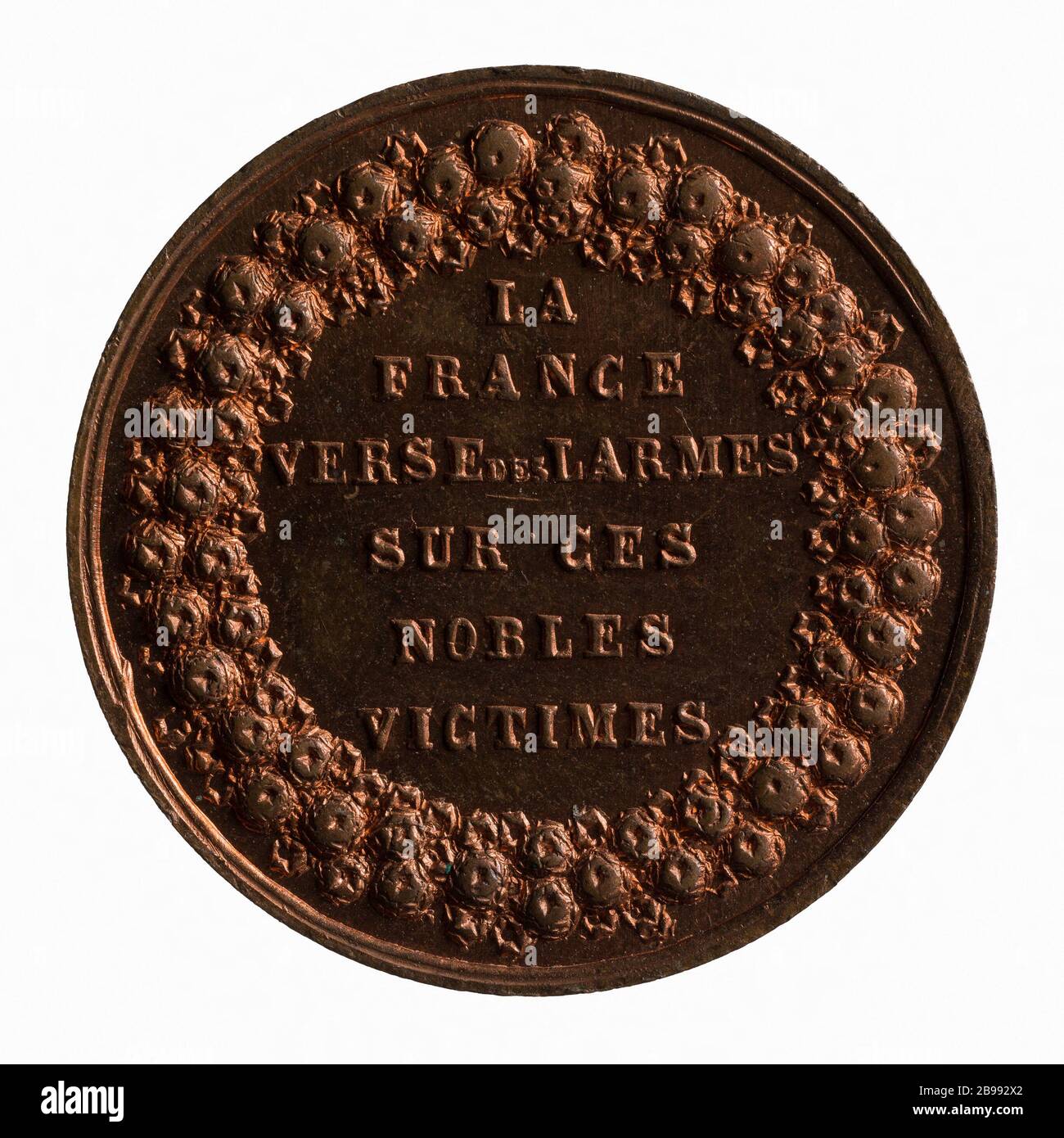 Funerale del Caro delle vittime dei giorni di giugno, 23 al 26 giugno 1848 (titolo fittizio) Médaille du char funèbre des victimes des journées de Juin, 23 au 26 juin 1848. Parigi, musée Carnavalet. Foto Stock