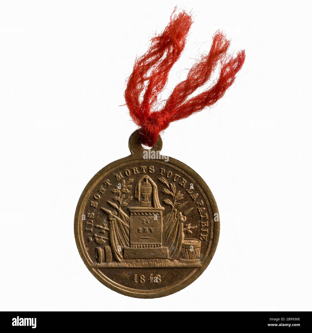 Festa Nazionale anniversario della Rivoluzione del 1848, 1849 (titolo fittizio) Médaille de la fête nationale anniversaire de la Révolution de 1848. Réalisée it 1849. Parigi, musée Carnavalet. Foto Stock