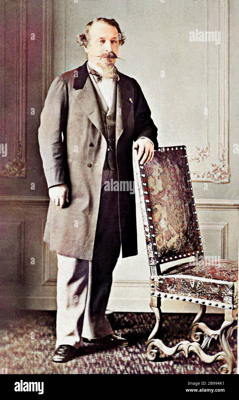 1862 ca., FRANCIA: L'imperatore francese NAPOLEONE III ( 1808 - 1873 , figlio di Luigi BONAPARTE e Ortensia Beauharnais ). Ritratto di Sergei Ludovich Levitskt ( 1819 - 1898 ), Parigi , COLORIZZATO DIGITALMENTE . - REALI - regalità - nobili - nobiltà - Napoleone III - imperatore - baffi - baffi - baffi - baffi - baffi - barba - barba - barbera - RISORGIMENTO --- Archivio GBB Foto Stock