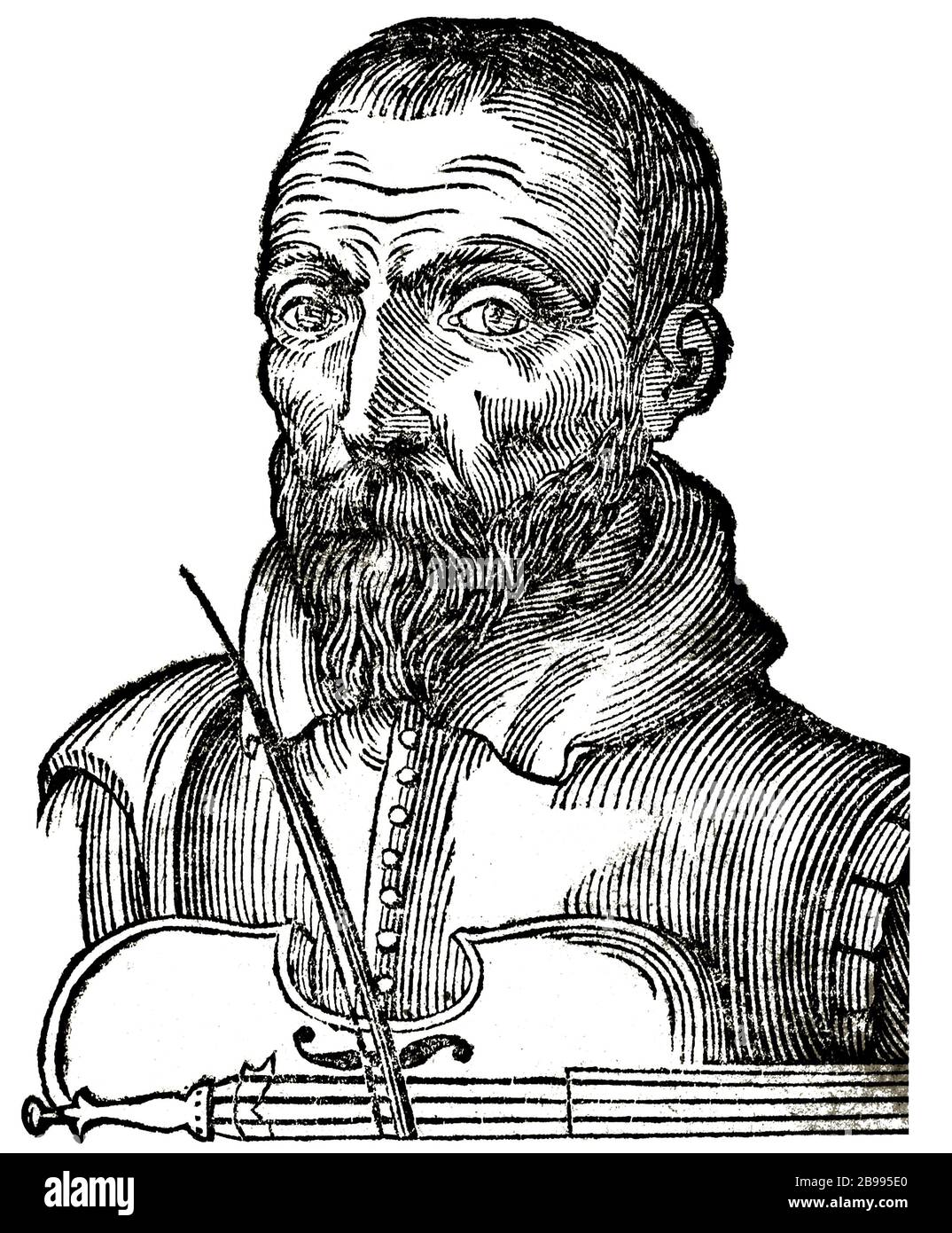 XVI secolo, ITALIA : il poeta , attore e produttore italiano , Cantastoria e scrittore enigma GIULIO CESARE CROCE ( 1550 - 1609 ). Autore di serie su BERTOLDO , BERTOLDINO e CACASENNO . - POETI italiani - '500 - 500's - CANTASTORIE - ATTORE - TEATRO - TEATRO - SCRITTORE - LETTERATURA - LETTERATURA - Letterato - POETA - POESIA - INCISIONE - ritratto - lingua ITALIANA - LINGUA - MUSICA - MUSICA - barba - barba -- - Archivio GBB Foto Stock