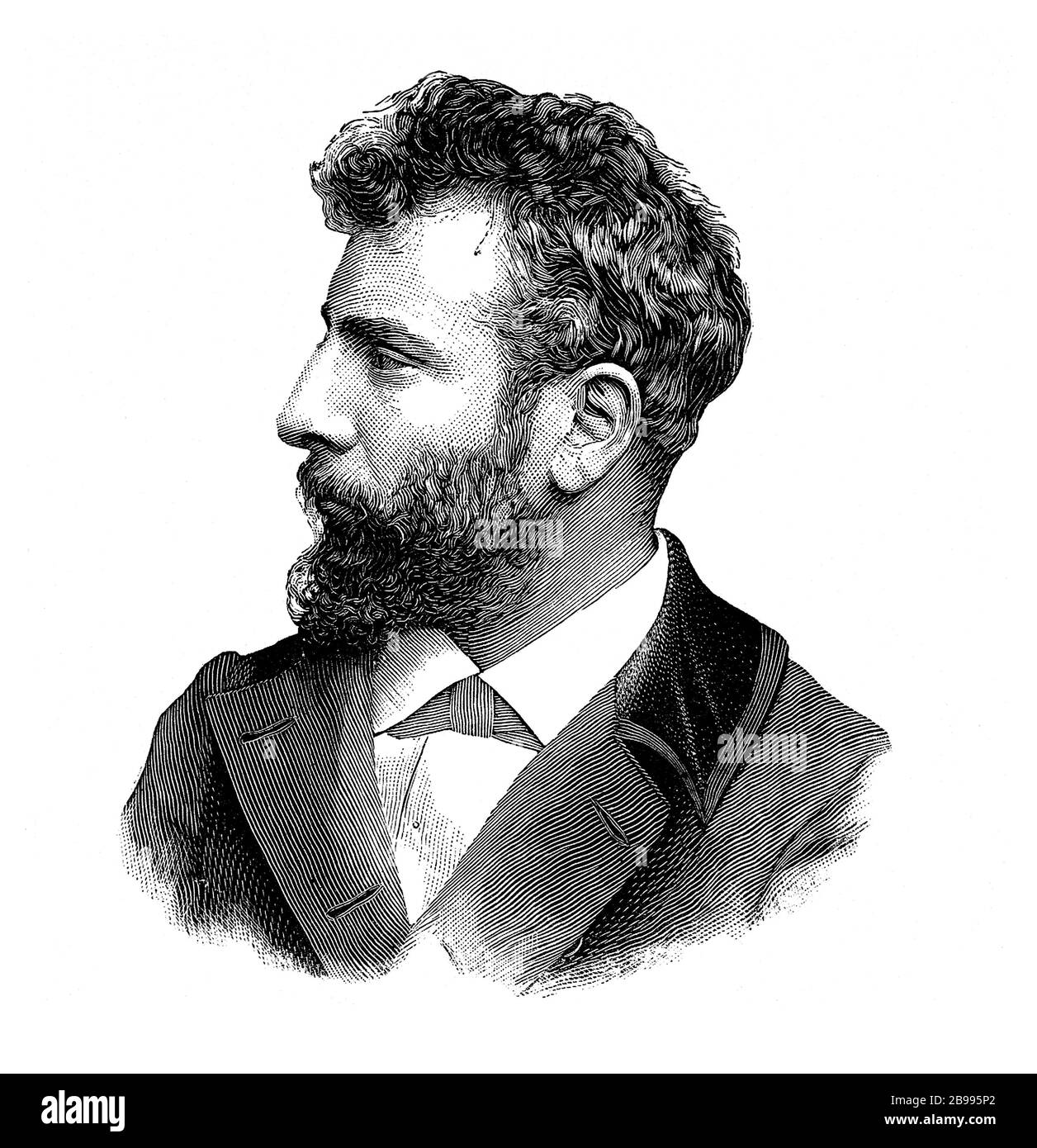 1894 ca , PARIGI , FRANCIA : l'Impressionismo Symbolista pittore francese HENRI-Jean-Guillaume MARTIN ( 1860 - 1943 )- SIMBOLISTA - SIMBOLISMO - SIMBOLISMO - SIMBOLISMO - IMPRESSIONISMO - IMPRESSIONISTA - IMPRESSIONISTA - ARTE - arte - pittura - PITORE - artista - artista - artista - ritratto - barba - barba - profilo ---- ARCHIVIO GBB Foto Stock