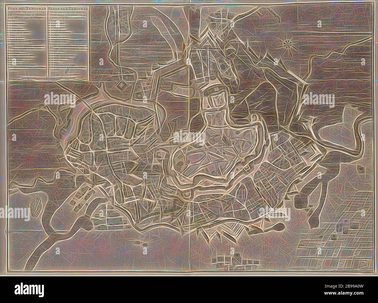 Mappa di Temesvár, 1716 Plan de Temiswar e le aree circostanti del Atacta dans la Palanque (...) / Plais di Temiswar e nelle sue regioni circostanti e di un design di rafforzarlo (titolo in oggetto), mappa di Temesvár (nell attuale Romania), acquisite dai Turchi il 13 ottobre 1716. Numerate in basso a destra: Tom. II. No. 61. Illustrazione nella seconda parte di: [Jean] du Mont, Guerra descrizione delle battaglie e assedi, dei tre ... ben noto kryg superiori ... il principe Eugenio di Savoia, il ... Il Duca di Marlborough e il principe van Oranje e Nassau-Vriesland, nel 1729 edition. Questo se Foto Stock