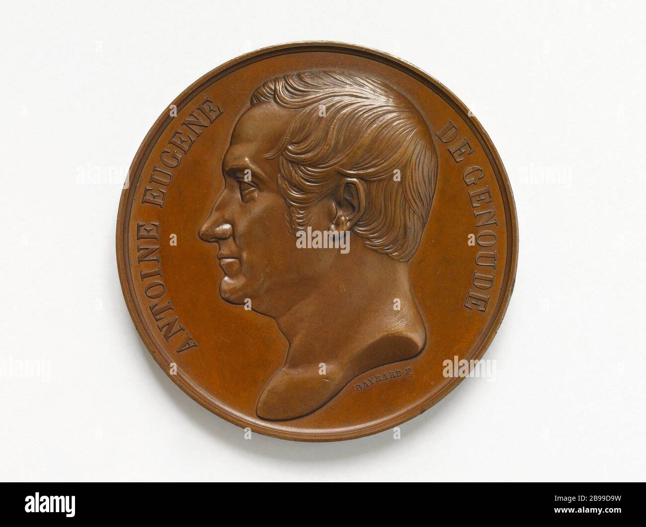 Antoine-Eugène Genoud, dit de Genoude (1792-1849), député de la Haute-Garonne à la Chambre (1846-1848), 1849 Raymond Gayrard (1777-1858). Antoine-Eugène Genoud, dit de Genoude (1792-1849), député de la Haute-Garonne à la Chambre (1846-1848). Bronzo, 1849. Parigi, musée Carnavalet. Foto Stock