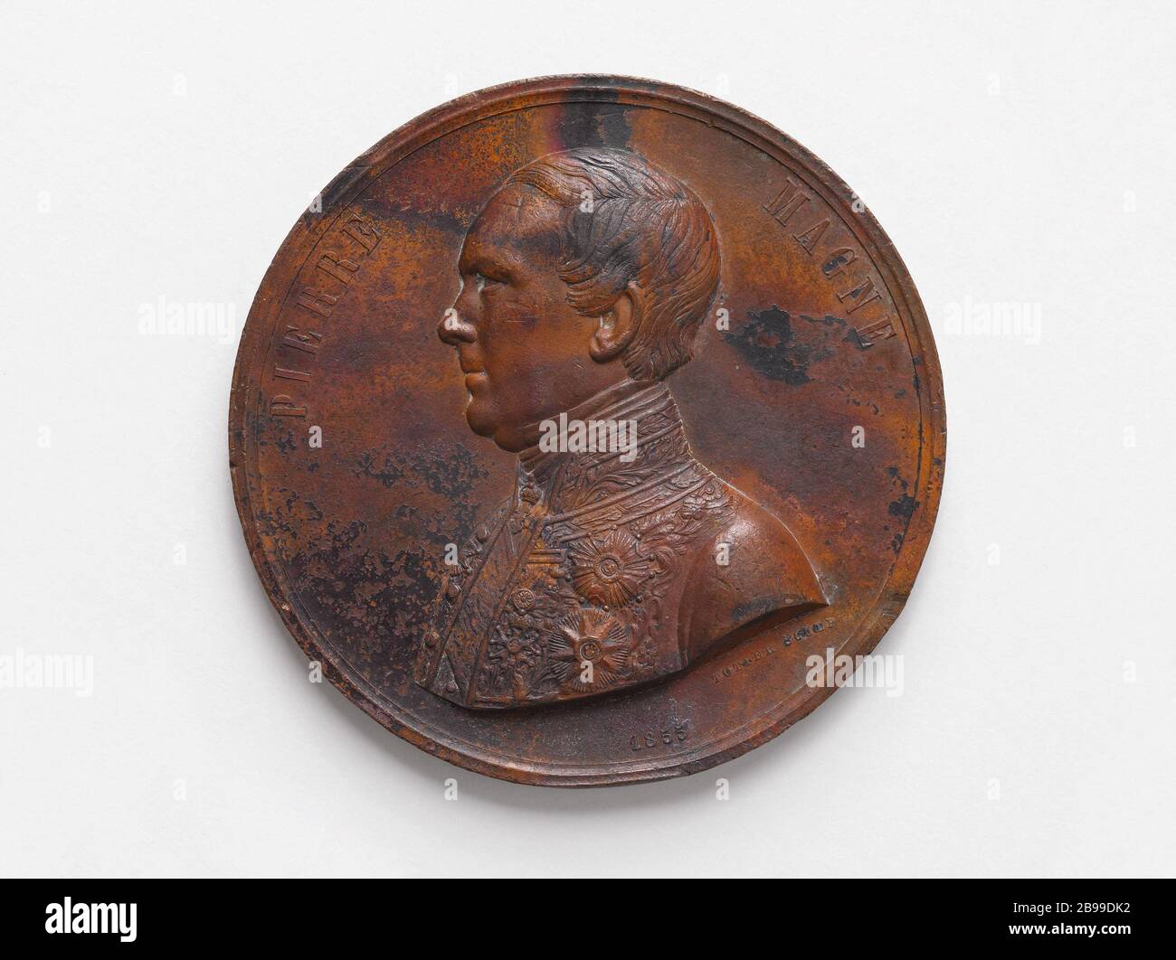 Pierre Magne (1806-1879), député (1843-1848), ministre des Travaux publics (1851), sénateur (1852), ministre des finances (1855-1860), ministre sans portefeuille (1860-1863), ministre des finances (1867-1869 et 1870, 1873-1874), sénateur de la Dordogne (1 Joseph Totter. Pierre Magne (1806-1879), député (1843-1848), ministre des Travaux publics (1851), sénateur (1852), ministre des finances (1855-1860), ministre sans portefeuille (1860-1863), ministre des finances (1867-1869 et 1870, 1873-1874), sénateur de la Dordogne (1876), 1855. Bronzo. Parigi, musée Carnavalet. Foto Stock