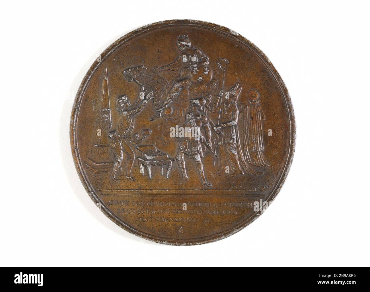 OFFRENDO IL TERZO STATO ANONYME. "Offrande du Tiers-état". Bronzo. 1789. Parigi, musée Carnavalet. Foto Stock