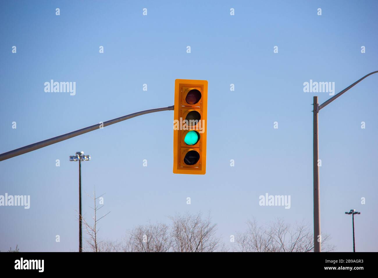 Il semaforo verde Foto Stock