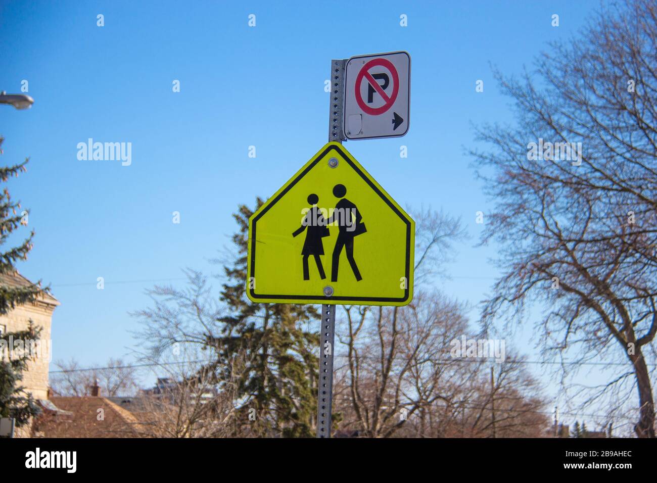 Scuola di segno di zona Foto Stock