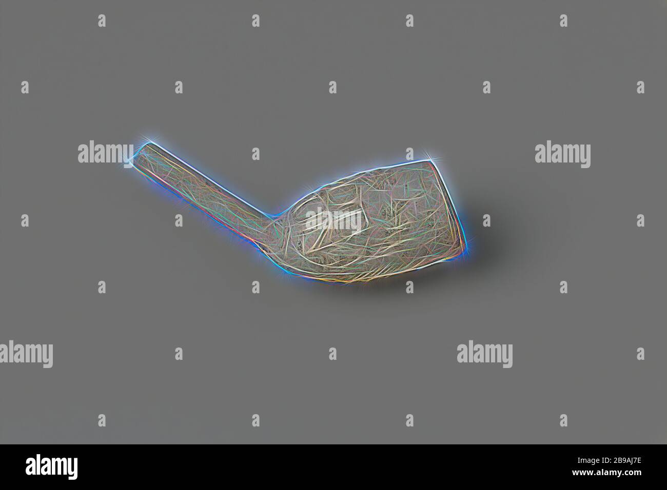 Frammento di tubo di tabacco, frammento di tubo di tabacco con le lettere D B U N racchiuso su due lati da spray floreali. Dagli scavi di Hofstede Arentsburg 1827-1831 sotto la supervisione del Professor Reuvens., anonima, c. 1400 - c. 1950, tubo argilla, l 3.6 cm Ã- l 2.1 cm l 6.7 cm, Reimagined by Gibon, disegno di calda allegra luce di luminosità e di luminosità raggi luminosi. Arte classica reinventata con un tocco moderno. La fotografia ispirata al futurismo, abbracciando l'energia dinamica della tecnologia moderna, del movimento, della velocità e rivoluzionando la cultura. Foto Stock