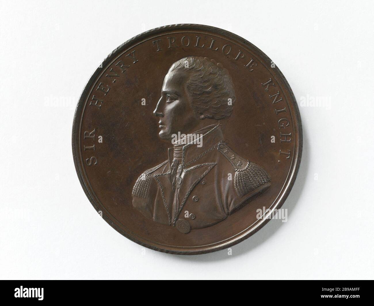 Sir Henry Trollope (1756-1839), ammiraglio britannico, 1796. John Gregory Hancock. Sir Henry Trollope (1756-1839), amiral britannique, 1796. Bronzo. 1799. Parigi, musée Carnavalet. Foto Stock