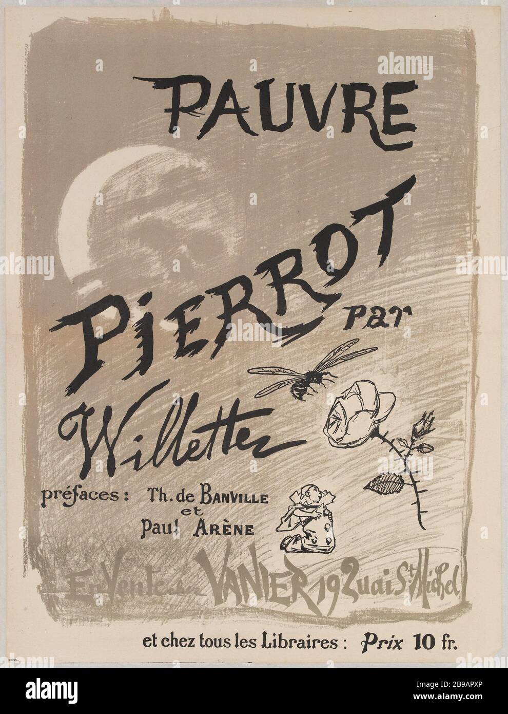 Povero Pierrot Adolphe Willette. "Pauvre Pierrot". Lithographie, 1880-1900. Parigi, musée Carnavalet. Foto Stock