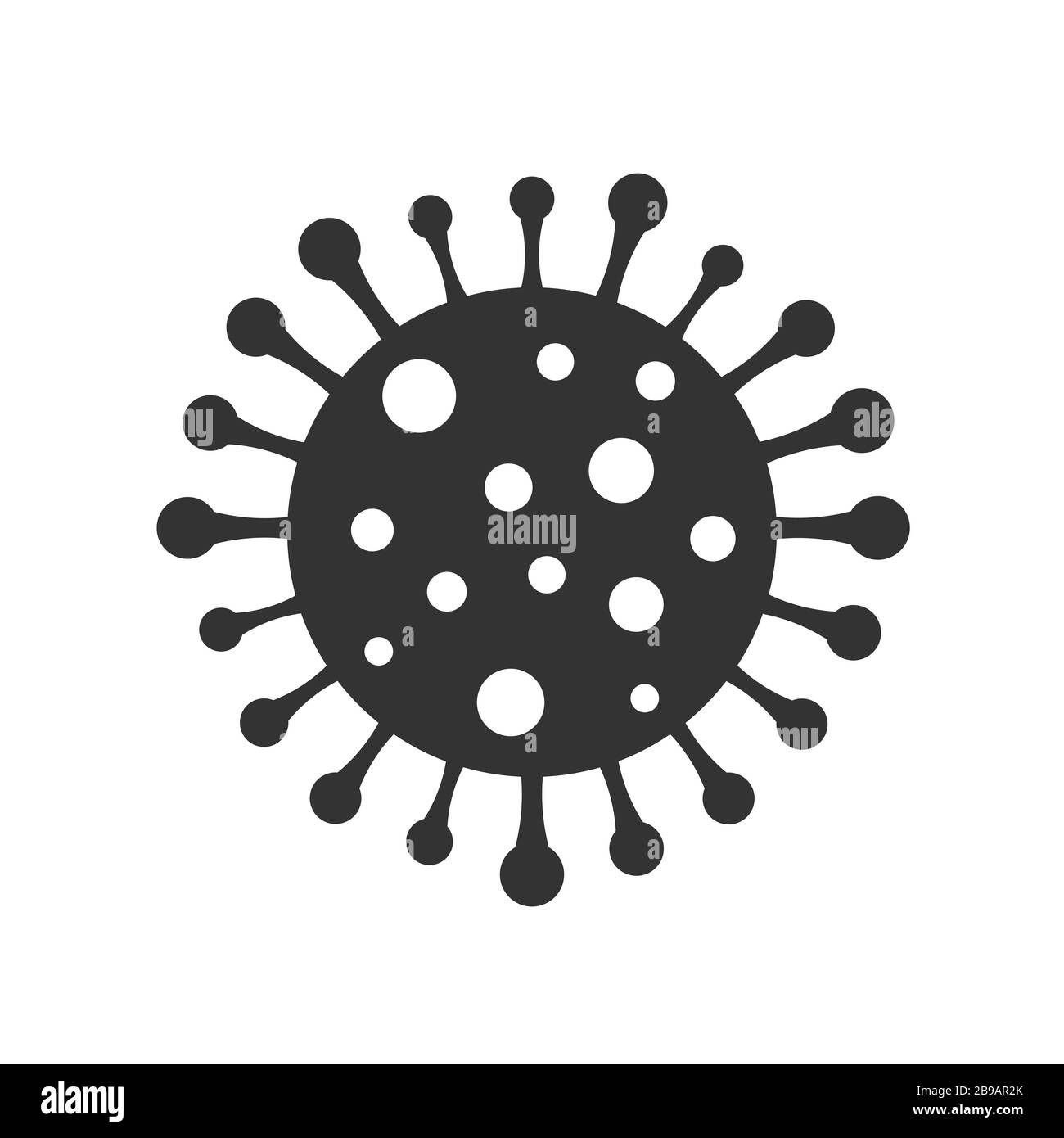 Icona del vettore del virus Corona. Segno di coronavirus Illustrazione Vettoriale
