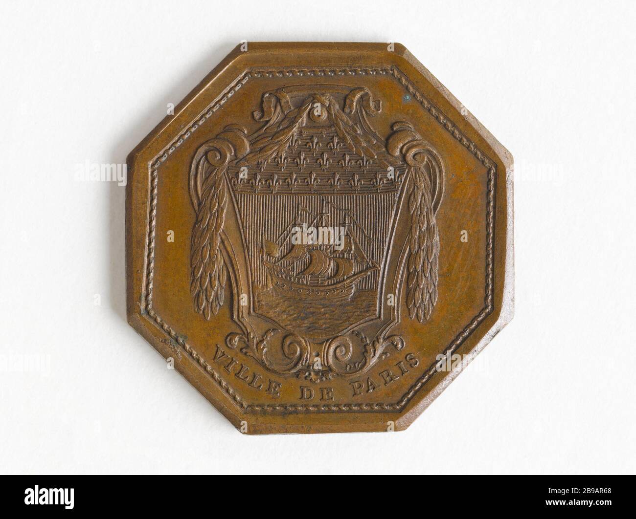 MEDAGLIA DI BUON CITTADINO, 8 ottobre 1789 Benjamin Duvivier (1730-1819). Médaille de bonne citoyenne. Bronzo, 8 ottobre 1789. Parigi, musée Carnavalet. Foto Stock