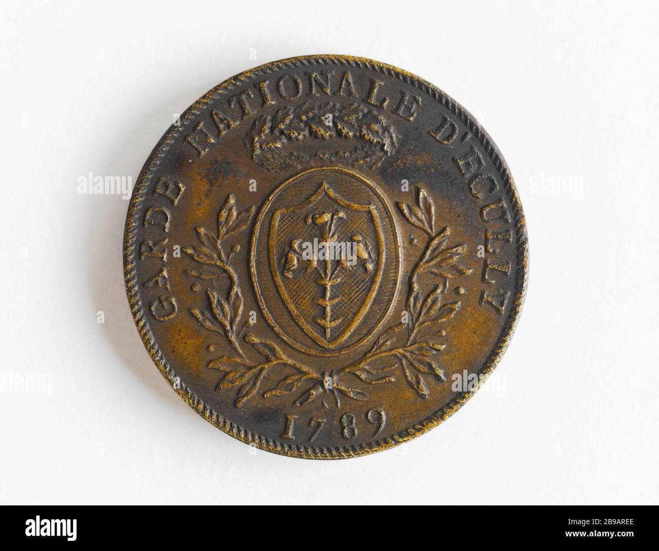 GUARDIA NAZIONALE DI ECULLY 1789 ANONYME. Garde nationale d'Ecully. Bronzo, 1789. Parigi, musée Carnavalet. Foto Stock