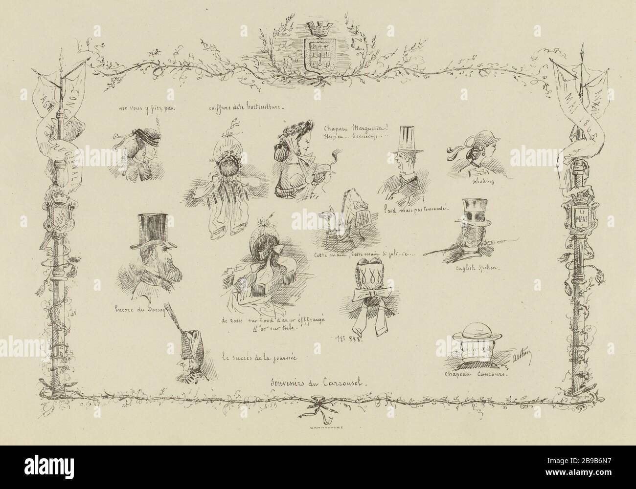 . Memories of Carousel (titolo registrato) |. ALBUM Caricature REGIONAL CONTEST DI LE MANS (nel suo complesso) Foto Stock