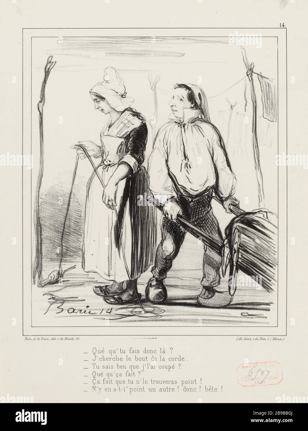 14. / Que qu'tu così facendo? [...] (Titolo registrato) | DIAVOLO O SPIRITO LÀ NIDIFICARE (come un tutto)? Foto Stock