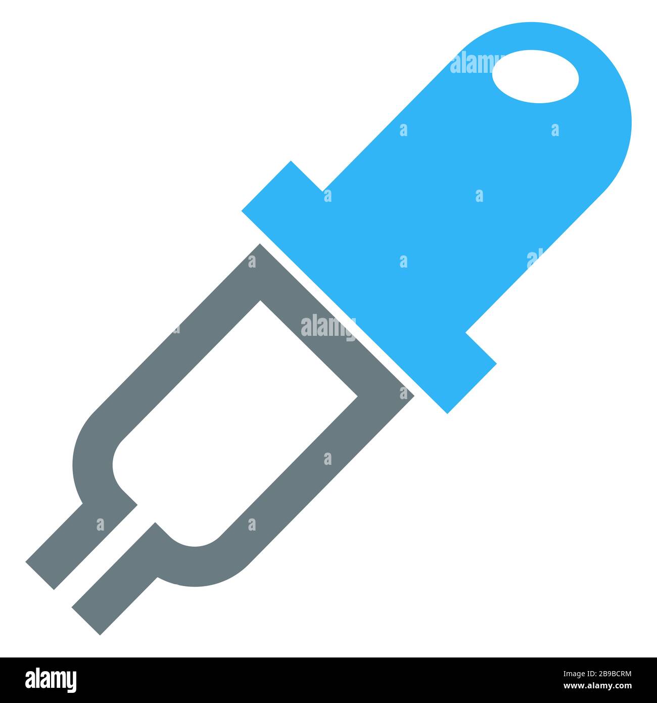 Icona isolata per articolo medico, contagocce o pipetta, applicazione di farmaci liquidi Illustrazione Vettoriale