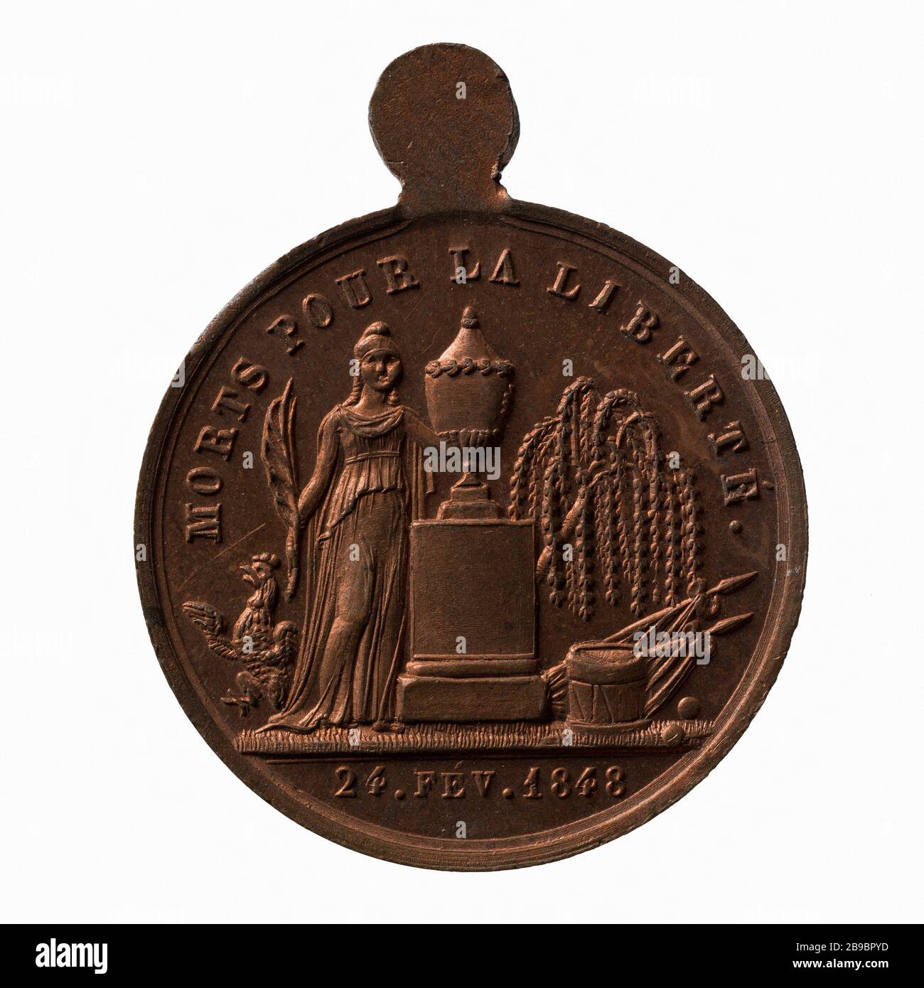 Giornata commemorativa del primo anniversario della rivoluzione del 24 febbraio 1849 (titolo fittizio) Anonyme. Fête en commémoration du Premier anniversaire de la révolution de février, 24 février 1849. Parigi, musée Carnavalet. Foto Stock