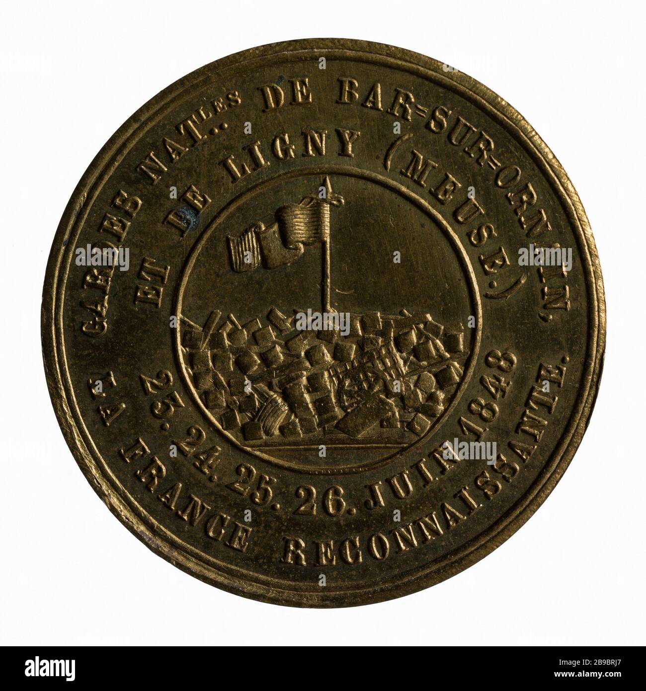 Omaggio alle Guardie nazionali Bar-sur-Ornain e Ligny, del 23 al 26 giugno 1848 (titolo fittizio) Anonyme. Hommage aux Gardes Nationales de Bar-sur-Ornain et de Ligny, du 23 au 26 juin 1848. Parigi, musée Carnavalet. Foto Stock