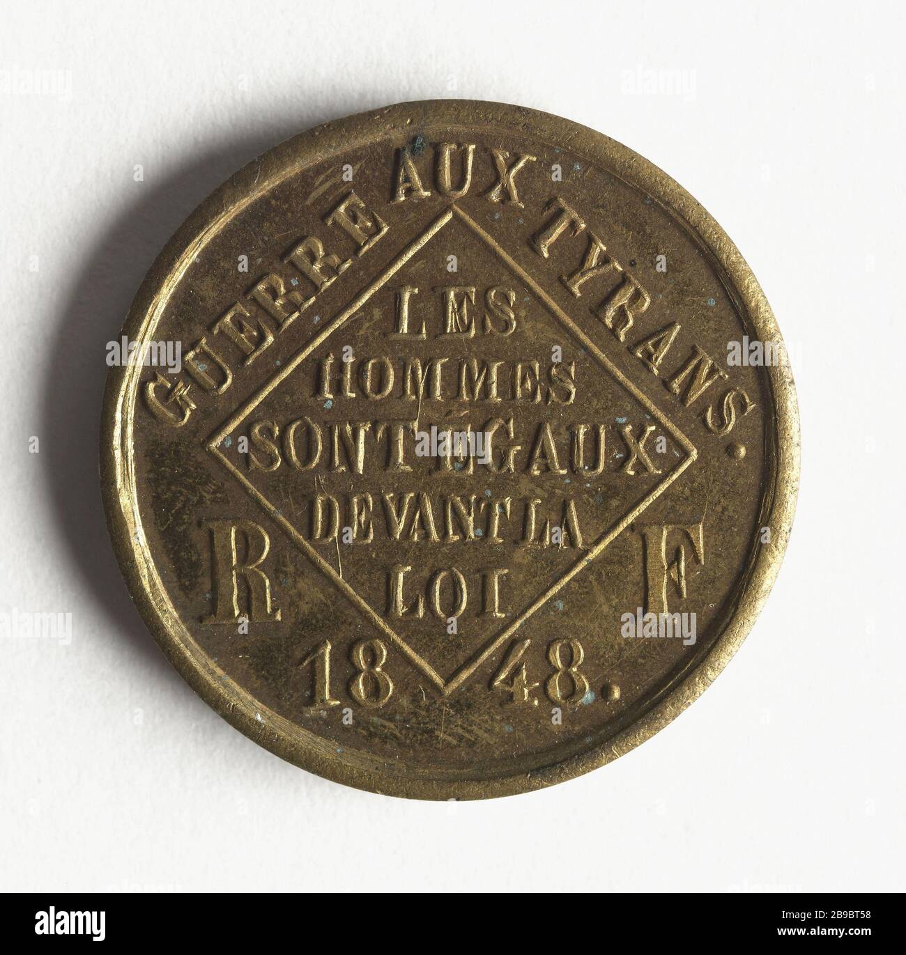 Guerra ai tiranni, "il governo provvisorio del 1848 (titolo fittizio) Anonyme. "Guerre aux tyrans". Gouvernement provissoire de 1848 (avers). Parigi, musée Carnavalet. Foto Stock