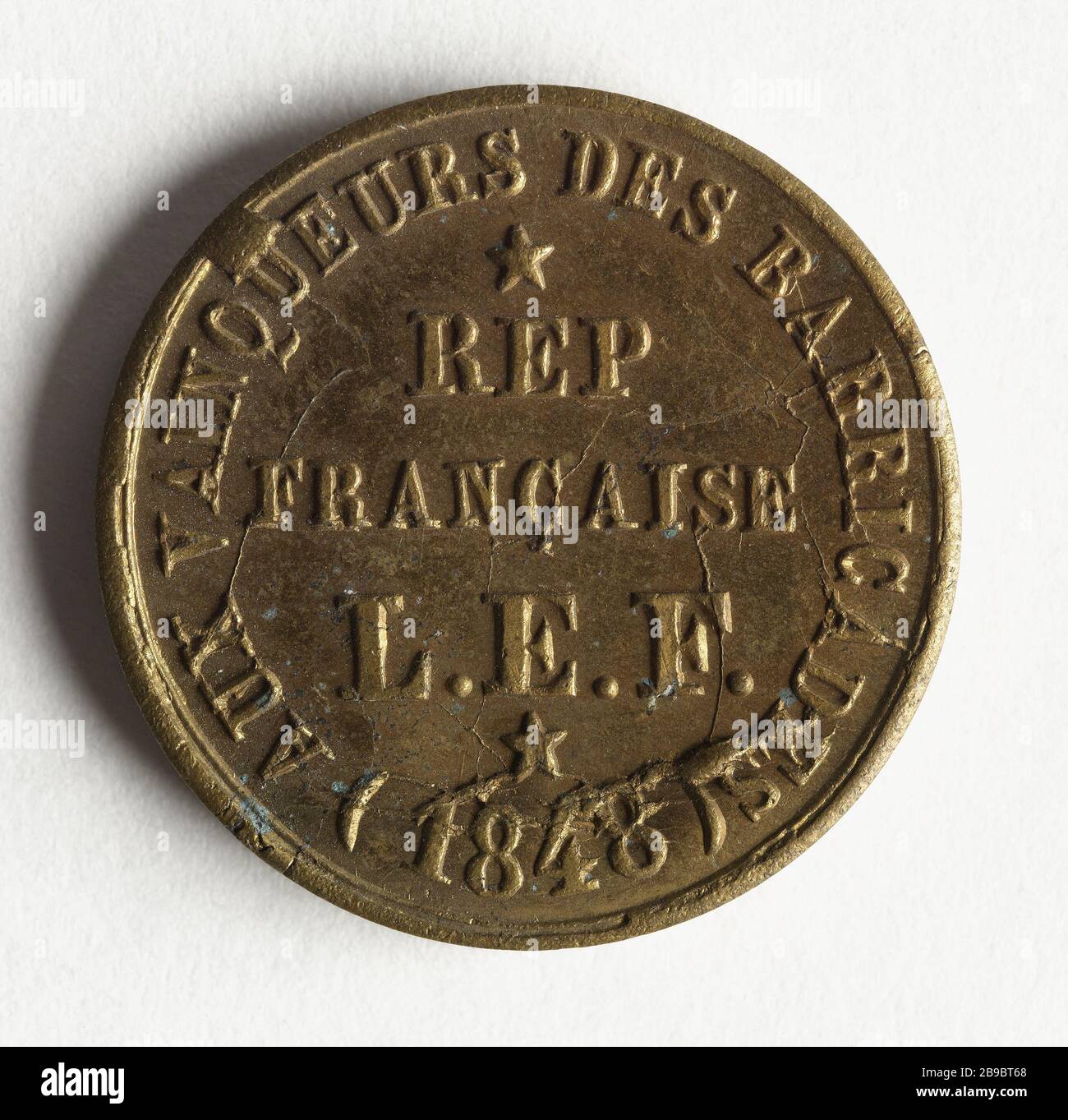 Governo provvisorio del 1848 febbraio 24 - maggio 9 (titolo fittizio) Anonyme. Gouvernement provisoire du 24 février au 9 mai 1848 (avers). Parigi, musée Carnavalet. Foto Stock